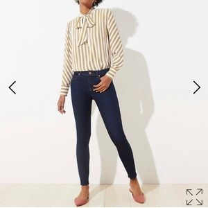 NWT LOFT Modern Skinny Jeans in Dark Rinse